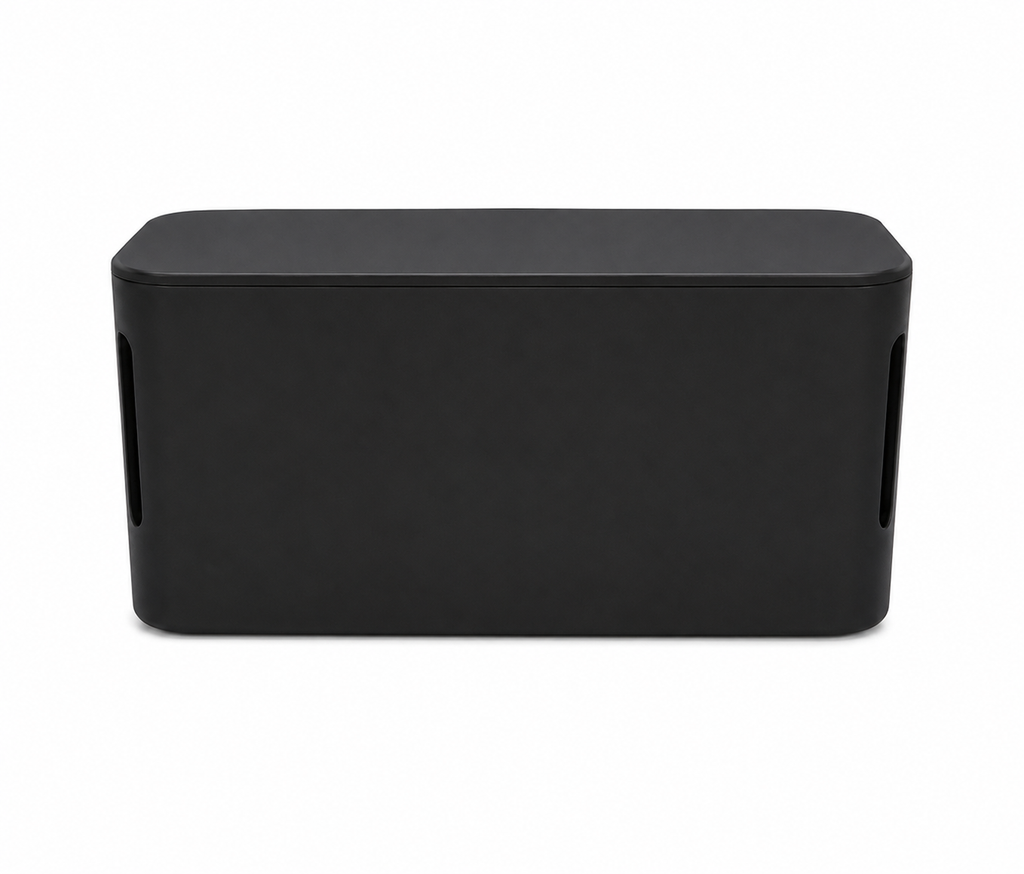 Minimalist Cable Management Box – Hidden Cord Storage, Desk Organizer