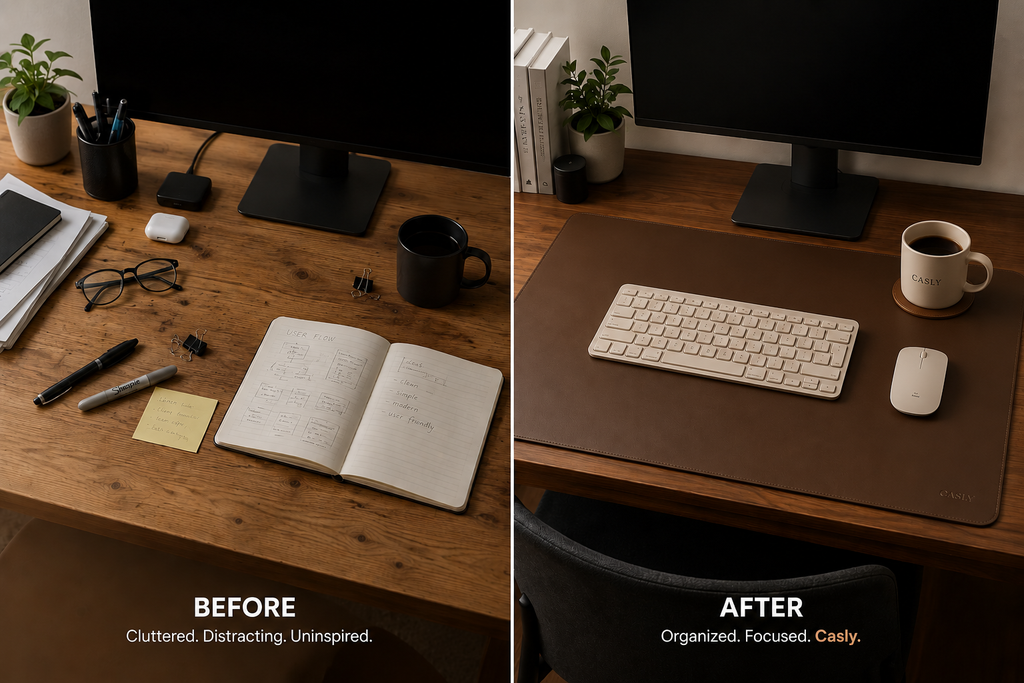 PU Leather Desk Mat – Waterproof & Non-Slip
